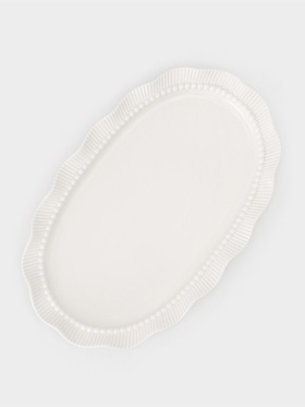 Блюдо сервировочное Breeze, 30.5×19×2 см, керамика, белое
