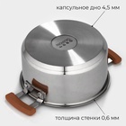 УЦЕНКА Набор кастрюль Magistro, 3 шт.: d=16/20/24 см, толщина 0.6 мм, штабелируемые, индукция - Фото 2