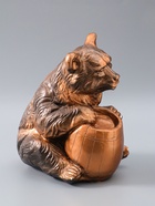 УЦЕНКА Копилка «Медведь с бочонком» бронза, 29×20×25 см - Фото 3