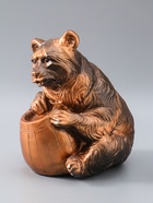 УЦЕНКА Копилка «Медведь с бочонком» бронза, 29×20×25 см - Фото 5