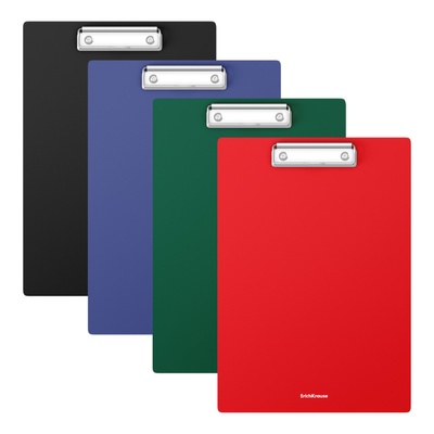 УЦЕНКА Планшет пластиковый ErichKrause Matt Classic, A4, ассорти (в пакете по 4 шт.)