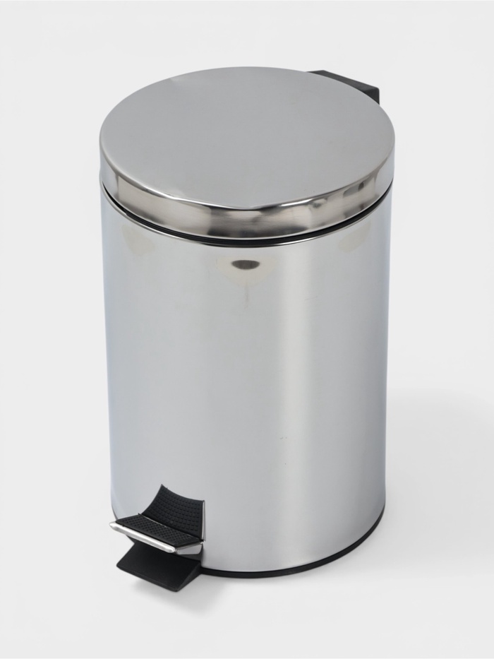 УЦЕНКА Ведро мусорное с педалью, 7 л, нерж. сталь - Фото 1