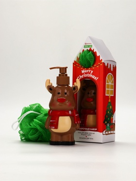 Подарочный набор «С Новым годом!»: гель для душа 300 мл, мочалка для тела URAL LAB