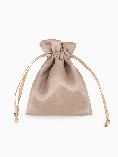 УЦЕНКА Набор подарочных атласных мешочков 48 шт. 7×9 см, серо-коричневая