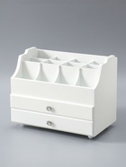 УЦЕНКА Шкатулка дерево для украшений и косметики 2 выдвижных ящика белая 26×16.5×21.7 см - Фото 2