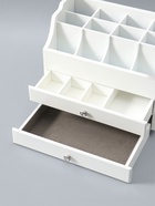 УЦЕНКА Шкатулка дерево для украшений и косметики 2 выдвижных ящика белая 26×16.5×21.7 см - Фото 6