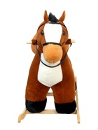 Качалка «Лошадка», со спинкой, коричневая - Фото 5