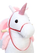 Качалка "Единорог", со спинкой, цвет белый - фото 122245764