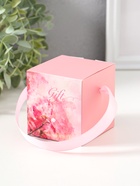 Шкатулка для украшений «Роза в футляре», подарочная, пластик, розовая, 6.8×6.8×7.5 см - Фото 7