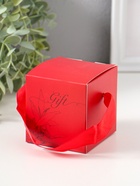 Шкатулка для украшений «Роза в футляре», подарочная, пластик, красная, 6.8×6.8×7.5 см - Фото 7