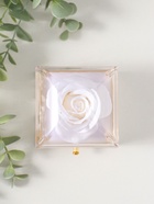 Шкатулка для украшений «Роза в футляре», подарочная, пластик, белая, 6.8×6.8×7.5 см - Фото 5