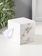 Шкатулка для украшений «Роза в футляре», подарочная, пластик, белая, 6.8×6.8×7.5 см - Фото 6