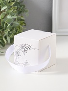 Шкатулка для украшений «Роза в футляре», подарочная, пластик, белая, 6.8×6.8×7.5 см - Фото 7