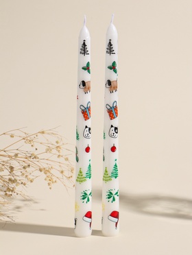 Набор свечей античных, 2,2х25 см, 2 шт 