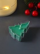 Ароматическая свеча чайная «Ель», зелёная, аромат рождественская ночь, 5×4×2.1 см - фото 122245802