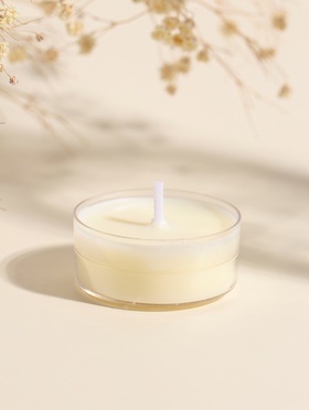 Чайная свеча ароматическая «Круглая» белая, роза, 3.8×3.8×1.8 см  (артикул 10980608)  большой выбор товаров оптом и в розницу по низким ценам с доставкой