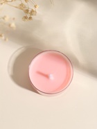 Чайная свеча ароматическая «Круглая» розовая, сладкая хурма, 3.8×3.8×1.8 см - Фото 2