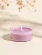 Чайная свеча ароматическая «Круглая» серо-фиолетовая, лаванда, 3.8×3.8×1.8 см - Фото 1