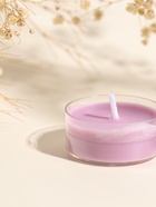 Чайная свеча ароматическая «Круглая» серо-фиолетовая, лаванда, 3.8×3.8×1.8 см - Фото 3