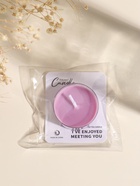 Чайная свеча ароматическая «Круглая» серо-фиолетовая, лаванда, 3.8×3.8×1.8 см - Фото 4