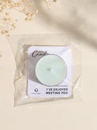 Чайная свеча ароматическая «Круглая» светло-голубая, древесный, 3.8×3.8×1.8 см - Фото 4