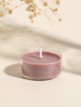 Чайная свеча ароматическая «Круглая» тёмно-бежевая, амбра, 3.8×3.8×1.8 см  (артикул 10980616)  большой выбор товаров оптом и в розницу по низким ценам с доставкой