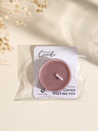 Чайная свеча ароматическая «Круглая» тёмно-бежевая, амбра, 3.8×3.8×1.8 см - Фото 4