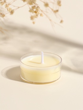 Чайная свеча ароматическая «Круглая» бледно-жёлтая, фрезия, 3.8×3.8×1.8 см  (артикул 10980617)  большой выбор товаров оптом и в розницу по низким ценам с доставкой