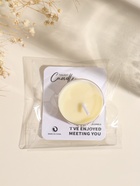 Чайная свеча ароматическая «Круглая» бледно-жёлтая, фрезия, 3.8×3.8×1.8 см - Фото 4