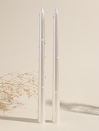 Набор свечей античных, 2.3×30 см, 2 шт. «Белый жемчуг», 7.5×33.5×2.5 см - Фото 1