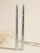 Набор свечей античных, 2.3×30 см, 2 шт. «Серебро и жемчуг», 7.5×33.5×2.5 см - Фото 1