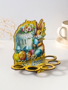 Подставка для 5 яиц «Зайка», жёлтая, 17×14×10 см  (артикул 10988319)  большой выбор товаров оптом и в розницу по низким ценам с доставкой