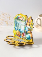 Подставка для 5 яиц «Зайка», жёлтая, 17×14×10 см - Фото 4