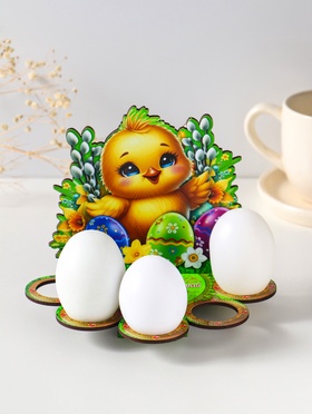 Подставка для 5 яиц «Цыплёнок», 17×14×10 см
