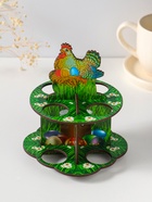 Подставка для 8 яиц в двух ярусах «Курочка ряба», 15.5×12.5 см - Фото 2