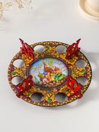 Подставка для 8 яиц «Собор с хохломой», под кулич - Фото 2