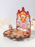 Подставка для кулича и 9 яиц «Белый храм», красная, под кулич: 15.5 см, 25.5×22×25 см  (артикул 10988333)  большой выбор товаров оптом и в розницу по низким ценам с доставкой