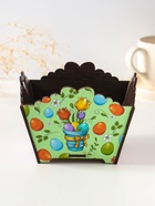 Конфетница квадратная или подставка под кулич «Пасха». 10×13×13.5 см - Фото 1