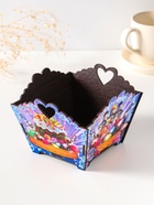 Конфетница квадратная или подставка под кулич «Пасхальные яйца и храм». 10×13×13.5 см  (артикул 10988338)  большой выбор товаров оптом и в розницу по низким ценам с доставкой