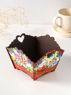 Конфетница квадратная или подставка под кулич «ХВ»,10×13×13.5 см  (артикул 10988339)  большой выбор товаров оптом и в розницу по низким ценам с доставкой