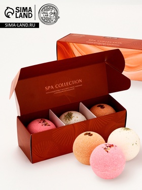 Бомбочки для ванны с добавками: роза, орегано, кофе, 3×120 г, URAL LAB