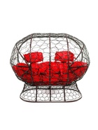 Диван садовый «Лежебока», 176×113×95 см, коричневый, с красной подушкой 10988689 - фото 9215781