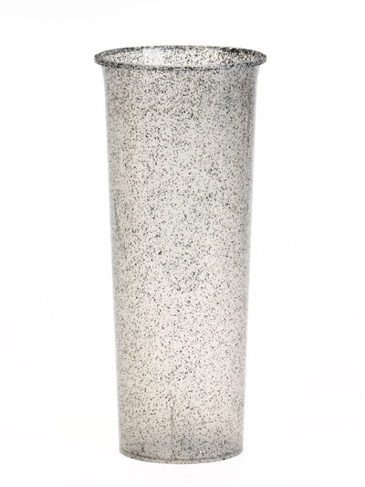 Ваза для цветов «Гранит», d=11 см, h=26 см, пластиковая, прозрачно-серая