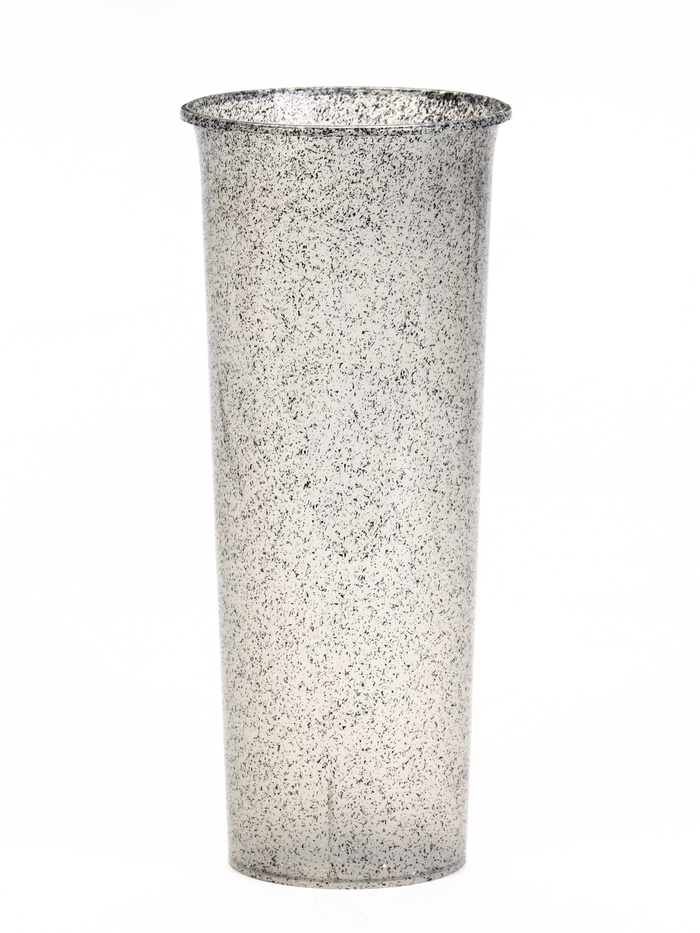 Ваза для цветов «Гранит», d=11 см, h=26 см, пластиковая, прозрачно-серая - Фото 1