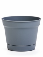 Горшок для цветов Mint, 700 мл, d=12 см, h=9.4 см, пластиковый, с поддоном, серый  (артикул 10995153)  большой выбор товаров оптом и в розницу по низким ценам с доставкой