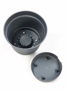 Горшок для цветов Mint, 700 мл, d=12 см, h=9.4 см, пластиковый, с поддоном, серый  (артикул 10995153)  большой выбор товаров оптом и в розницу по низким ценам с доставкой