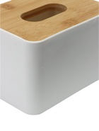 УЦЕНКА Органайзер для хранения BAMBOO, с крышкой, 3 секции, 16×15×10 см, белый, коричневый - Фото 8