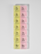 УЦЕНКА Таблетница-органайзер 14секц 21,5*6,5*2см Неделька утро/вечер рус буквы жёлт/роз к/кор OT 410 11005478