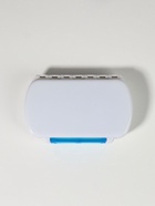 УЦЕНКА Таблетница 6секц 12*7,5*2,8см бел/голубой накл ОТ 11005479