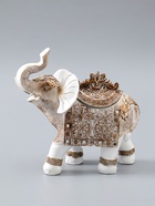 УЦЕНКА Фигурка -- шкатулка для украшений «Белый слон с попоной из арабского ковра», полистоун, 17.5×17.5×6.3 см - Фото 2